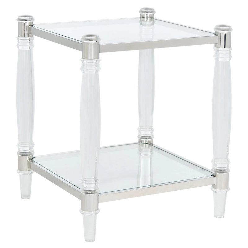 Acrylic Accent Table - 20 W x 20 L x 24 H - 20Wx20Dx24H