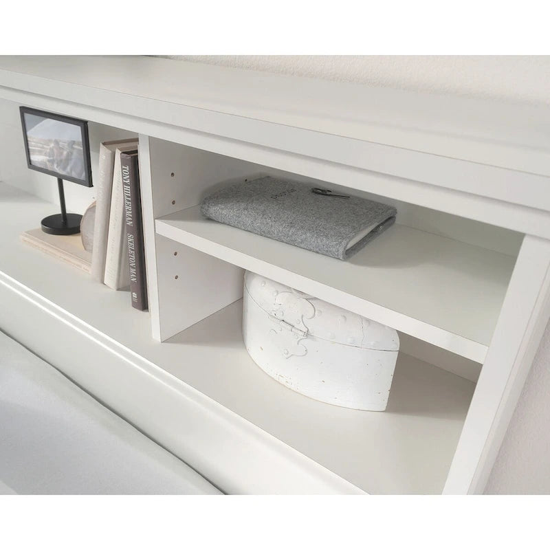 Tête de lit blanche pour lit double-Queen