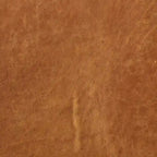 Ottoman in Cognac Tan with Wood Legs - Full Grain Genuine Leather