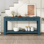 Table console pour entrée ou couloir, table de canapé avec tiroirs de rangement et étagère inférieure