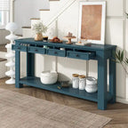 Table console pour entrée ou couloir, table de canapé avec tiroirs de rangement et étagère inférieure