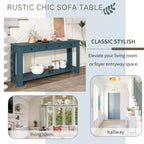 Table console pour entrée ou couloir, table de canapé avec tiroirs de rangement et étagère inférieure