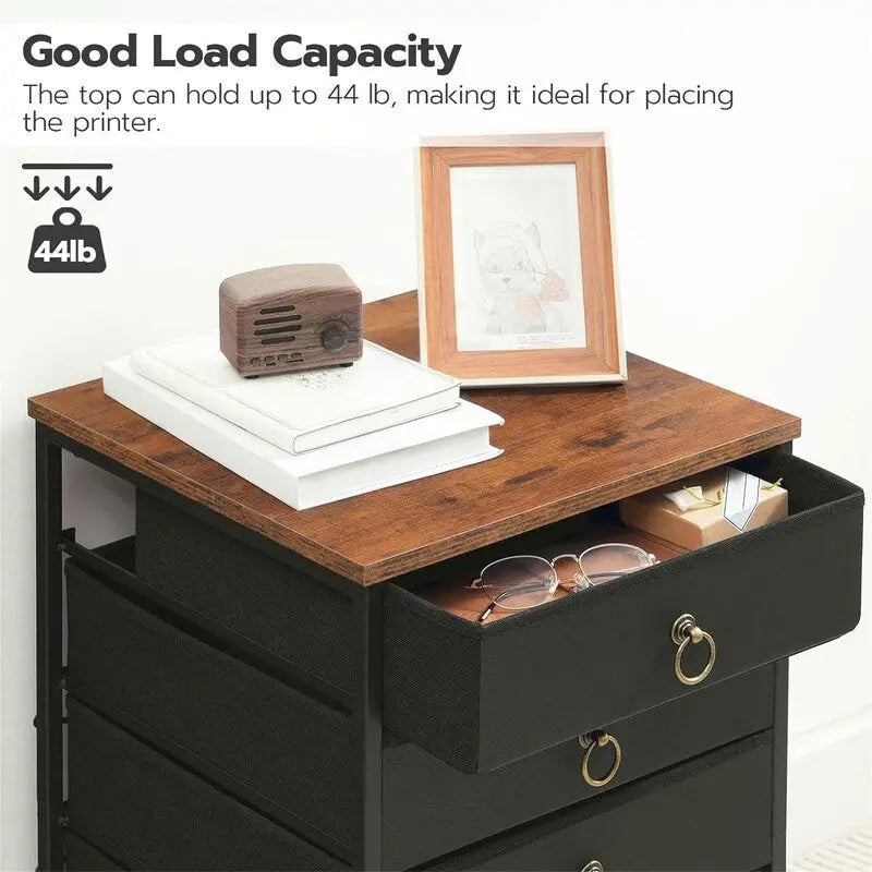 5-Drawer Chest File Cabinet - 15.7D x 15.7W x 25.7H