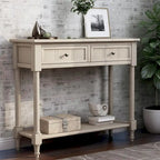 Table console avec 2 tiroirs et étagère inférieure