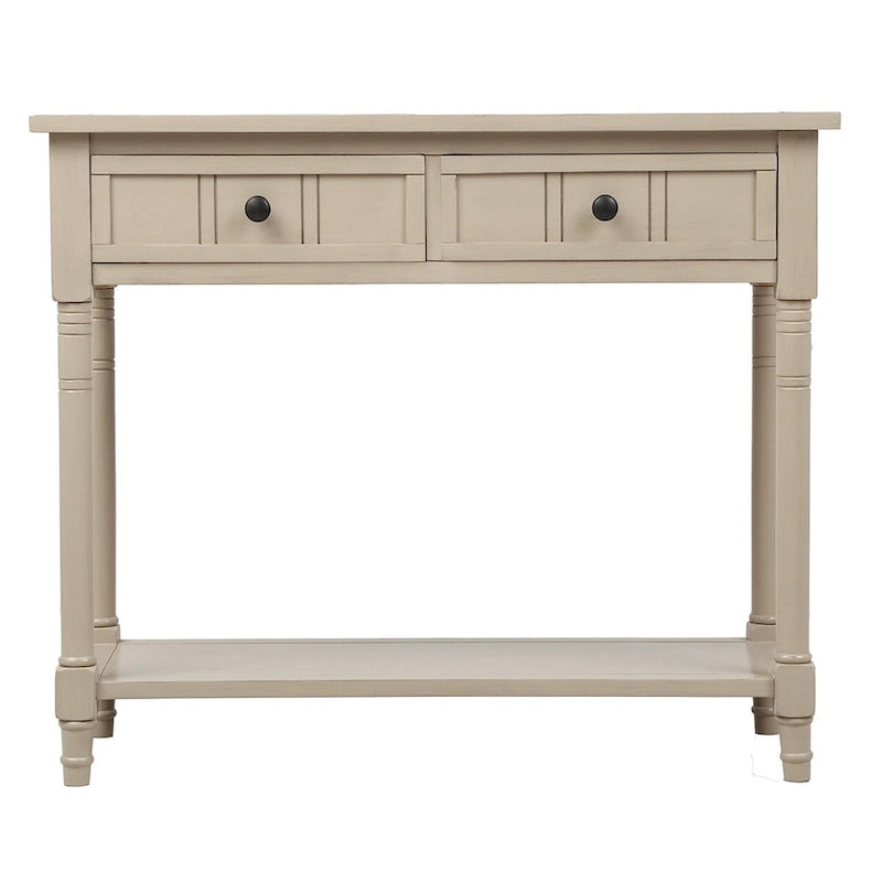 Table console avec 2 tiroirs et étagère inférieure