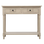 Table console avec 2 tiroirs et étagère inférieure