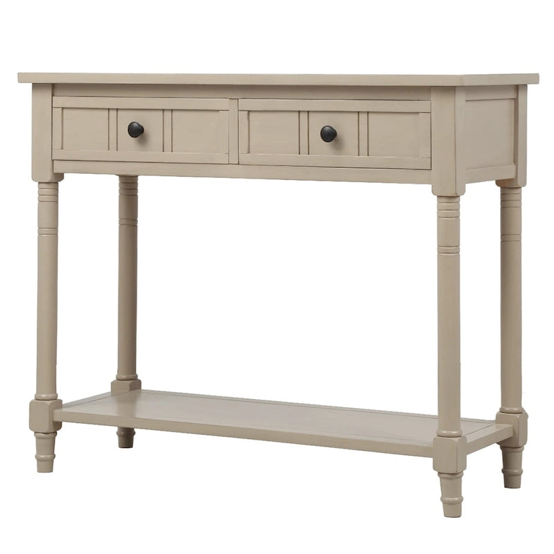 Table console avec 2 tiroirs et étagère inférieure