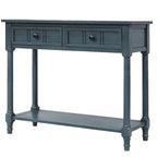 Table console avec 2 tiroirs et étagère inférieure