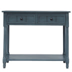 Table console avec 2 tiroirs et étagère inférieure
