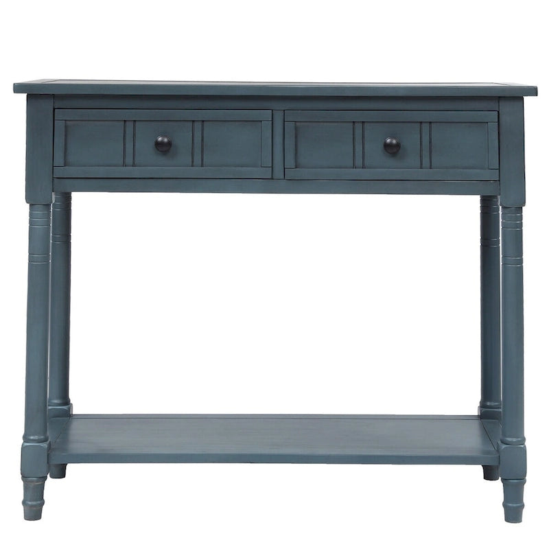 Table console avec 2 tiroirs et étagère inférieure