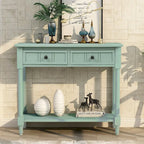 Table console avec 2 tiroirs et étagère inférieure