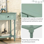 Table console avec 2 tiroirs et étagère inférieure