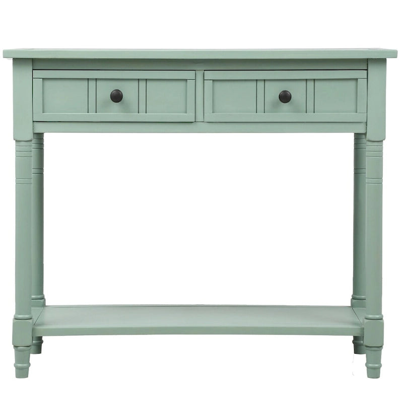 Table console avec 2 tiroirs et étagère inférieure