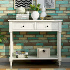 Table console avec 2 tiroirs et étagère inférieure