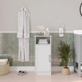 Floor Cabinet Storage Organizer with Magnetic Closure Door and Shelves
