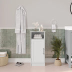Floor Cabinet Storage Organizer with Magnetic Closure Door and Shelves