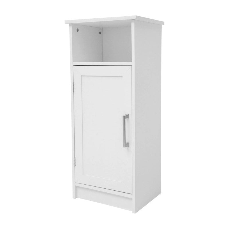 Floor Cabinet Storage Organizer with Magnetic Closure Door and Shelves