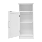 Floor Cabinet Storage Organizer with Magnetic Closure Door and Shelves