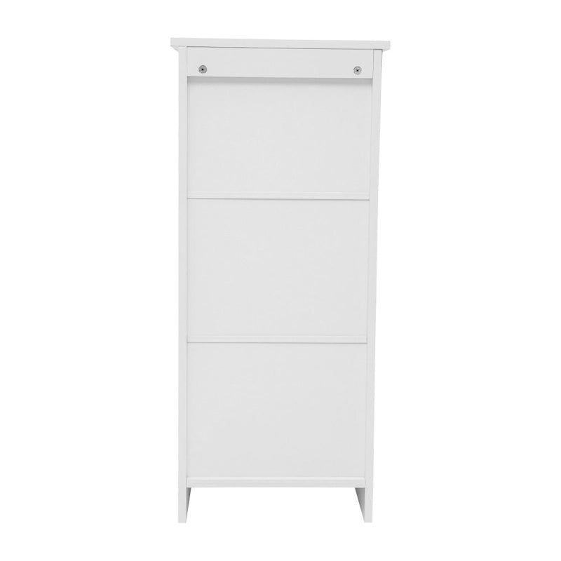 Floor Cabinet Storage Organizer with Magnetic Closure Door and Shelves