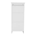 Floor Cabinet Storage Organizer with Magnetic Closure Door and Shelves