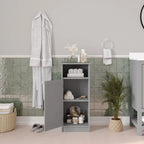 Floor Cabinet Storage Organizer with Magnetic Closure Door and Shelves