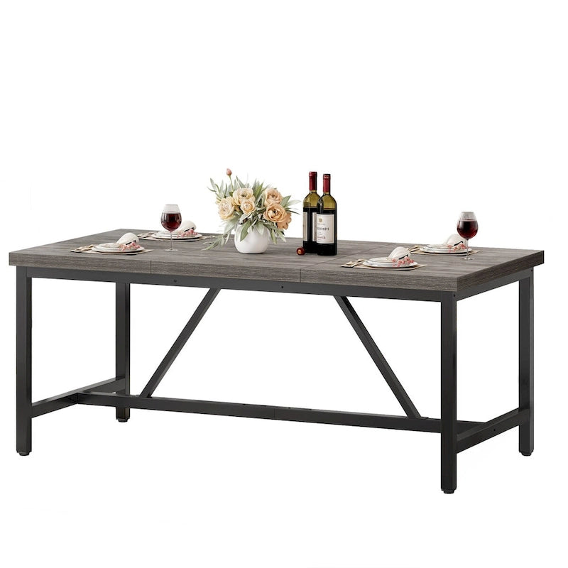 70 Large Rustic Dining Room Table Seat up to 8 People for Dining Room