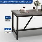 70 Large Rustic Dining Room Table Seat up to 8 People for Dining Room