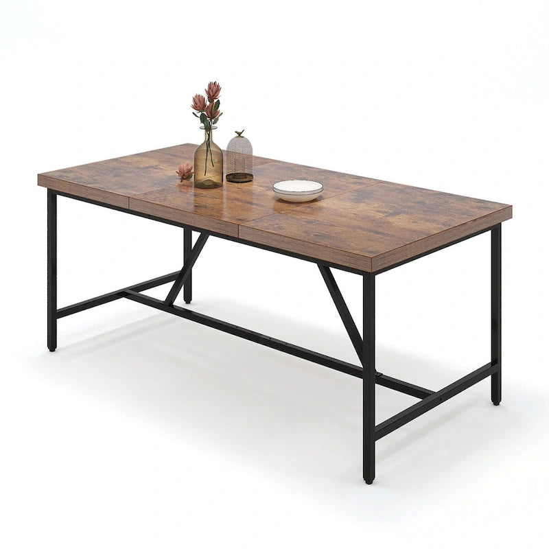 70 Large Rustic Dining Room Table Seat up to 8 People for Dining Room