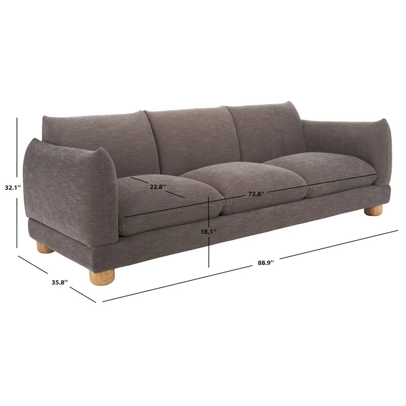 Performance Fabric Sofa - 89Wx36Dx32H